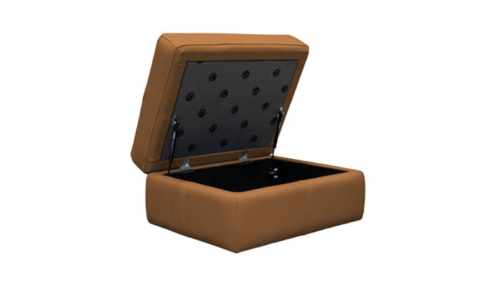 G Plan Seattle Leather Storage Footstool