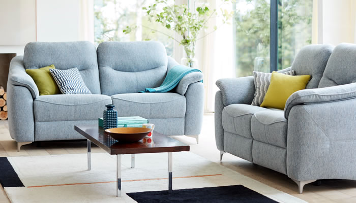 G Plan Jackson Fabric 3 Seater Power Double Recliner