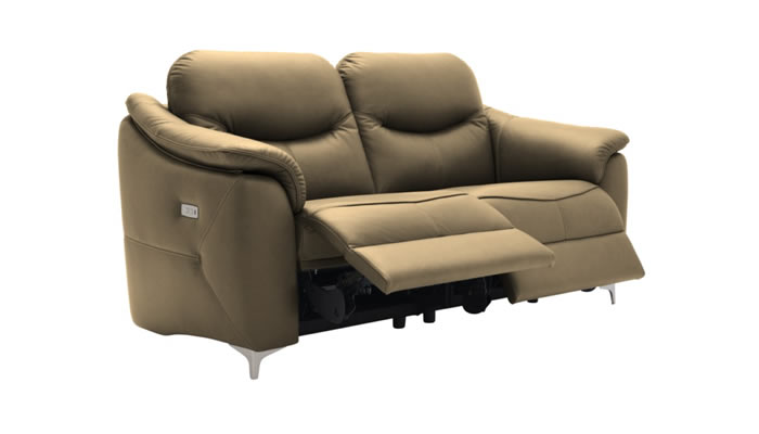 G Plan Jackson Leather 3 Seater Power Double Recliner