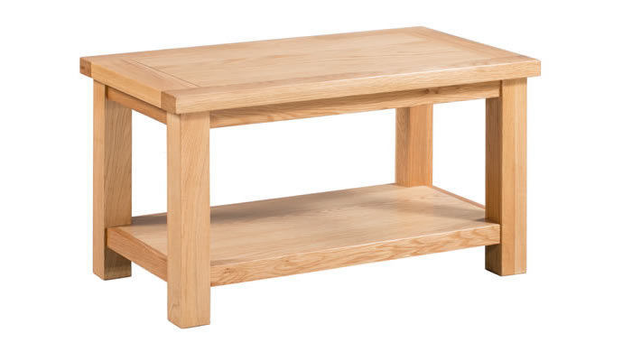 Signature Collection Dorridge Light Oak Small Coffee Table With Shelf
