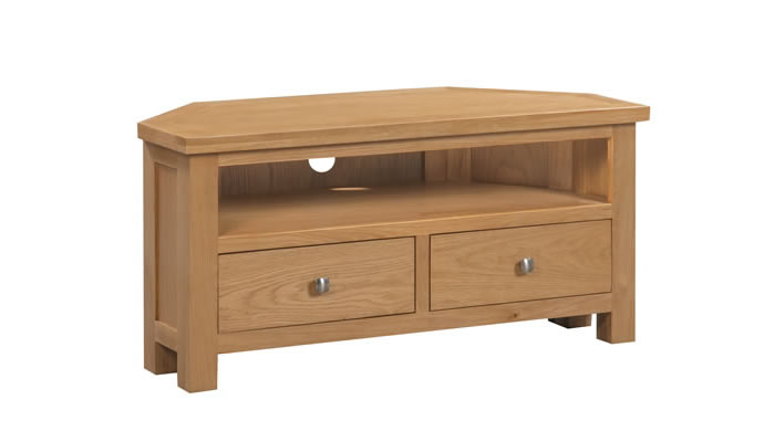 Signature Collection Dorridge Light Oak Large Corner TV Unit