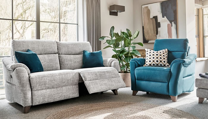 G Plan Hurst Fabric Large Manual Double Recliner