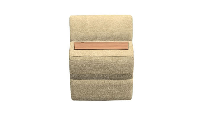 G Plan Hurst Fabric Armless Curved Storage Unit