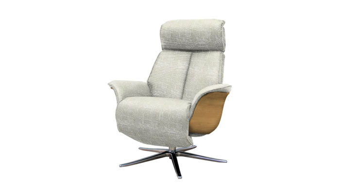 G Plan Oslo Fabric Power Chair Light Veneered Sides
