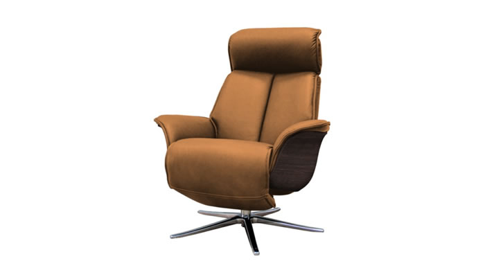 G Plan Oslo Leather Power Chair Veneered Dark Sides