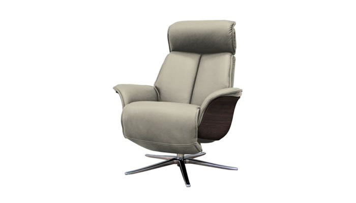 G Plan Oslo Leather Power Chair Veneered Dark Sides