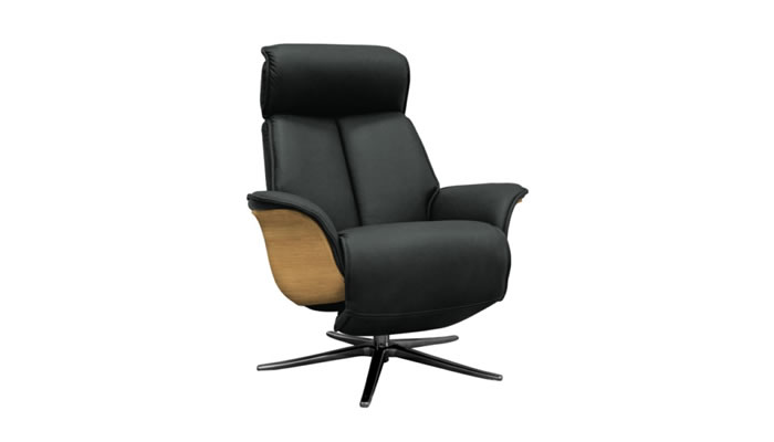 G Plan Oslo Leather Power Chair Veneered Light Sides