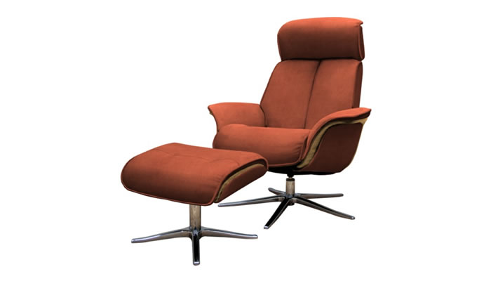 G Plan Lund Fabric Chair & Stool Light Veneered Upholstered Sides & Stool