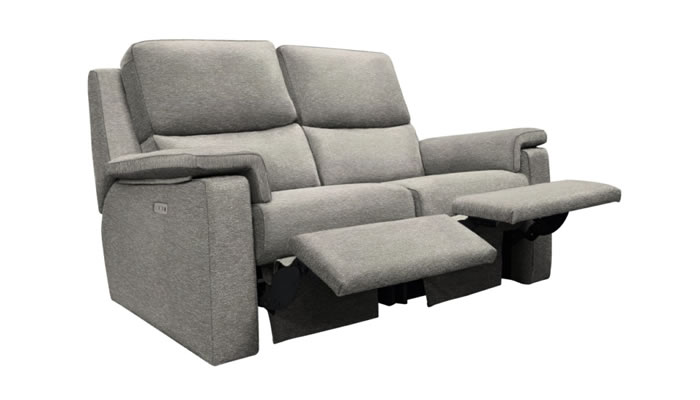 G Plan Harper Fabric Small Sofa Man Double Recliner