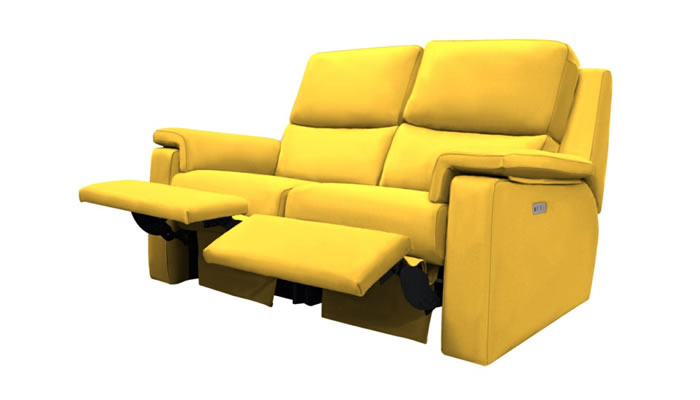 G Plan Harper Fabric Small Sofa Power Double Recliner