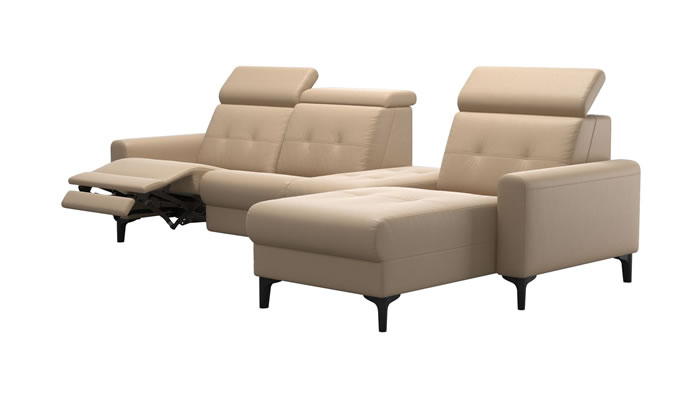 Stressless Anna A1 Leather 3 Seater Power Recliner Center Long Seat