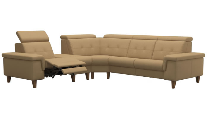 Stressless Anna A2 Fabric 4 Seater Corner Sofa Power Recliner Center