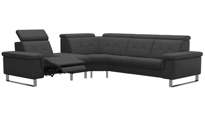 Stressless Anna A2 Fabric 4 Seater Corner Sofa Power Recliner Center