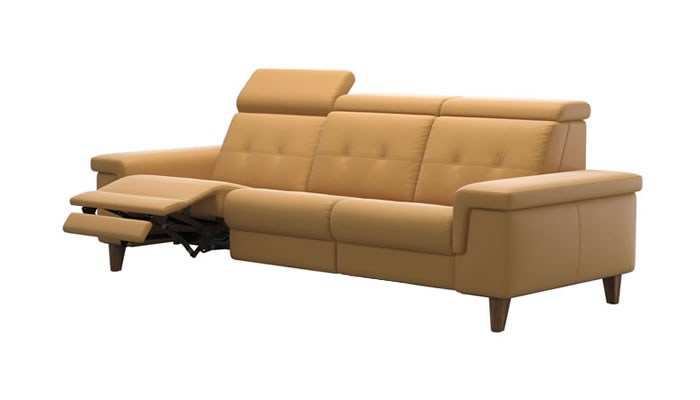 Stressless Anna A2 Leather 3 Seater Sofa Power Recliner