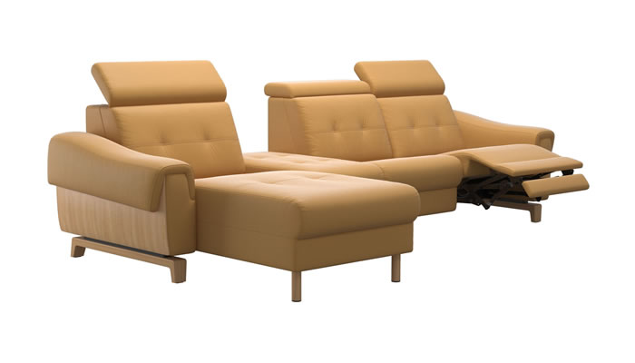 Stressless Anna A3 Leather 3 Seater Sofa Rower Recliner Long Seat Center