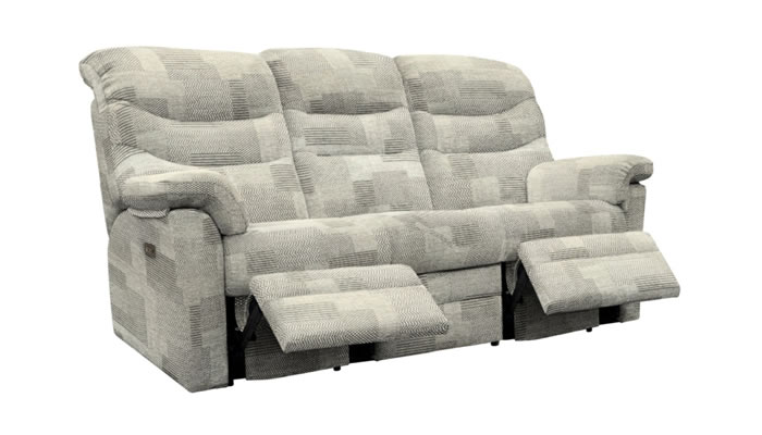 G Plan Ledbury Fabric 3 Seater Power Double Recliner
