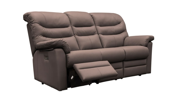 G Plan Ledbury Leather 3 Seater Power Single Recliner Headrest & Lumbar