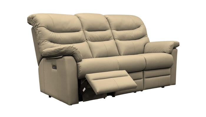 G Plan Ledbury Leather 3 Seater Power Single Recliner Headrest & Lumbar
