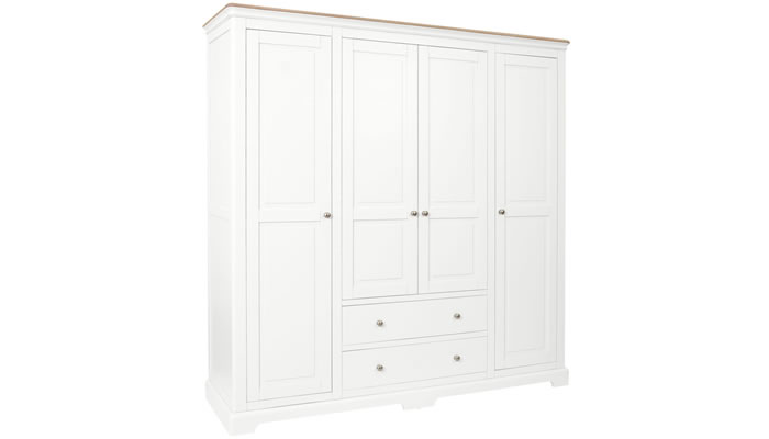 Signature Collection Leamington Painted Bedroom 2 Drawer Quad Wardrobe