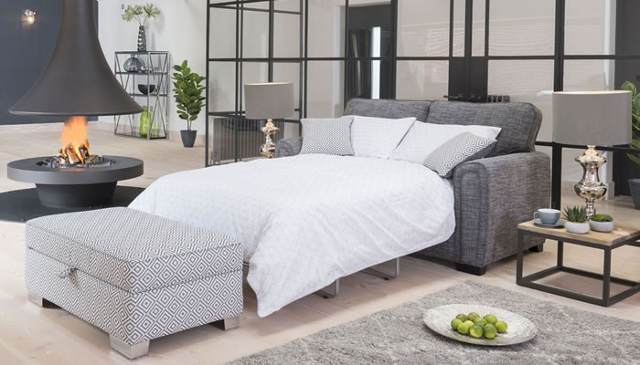 Alstons Memphis Pillow Back 3 Seater Sofabed with Regal Mattress